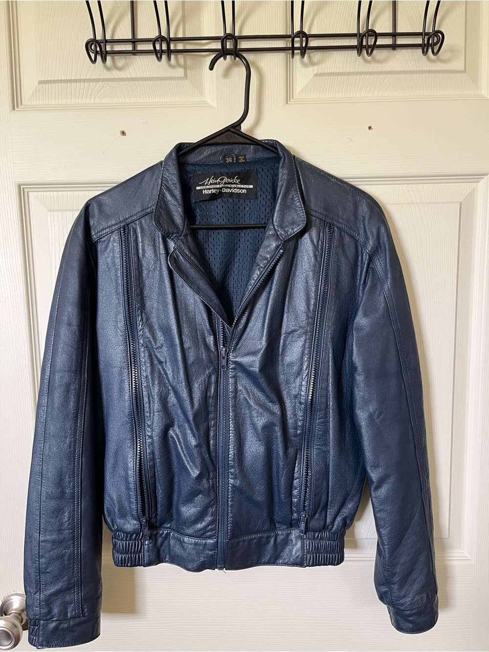Harley-Davidson Navy Leather Jacket